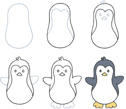 Pinguin-Idee 5 zeichnen ideen