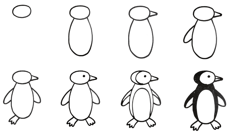 Pinguin-Idee 6 zeichnen ideen