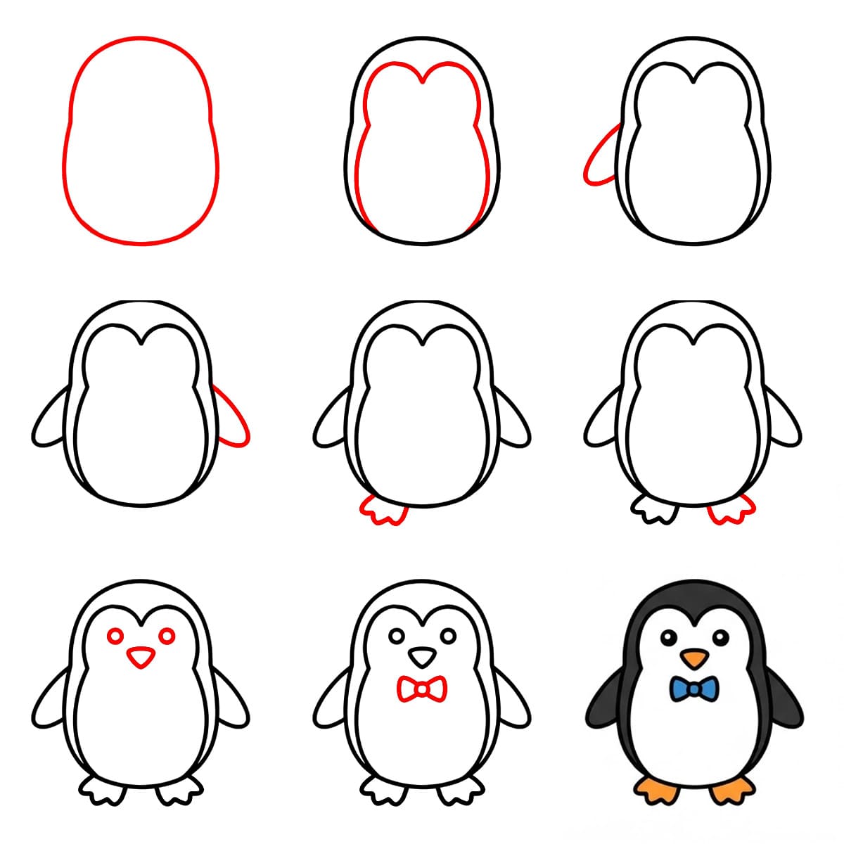 Pinguin zeichnen ideen