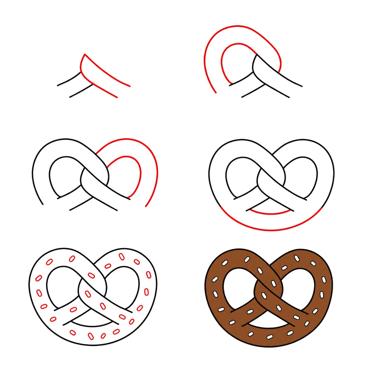 Schokoladenbrezel bild zeichnen ideen