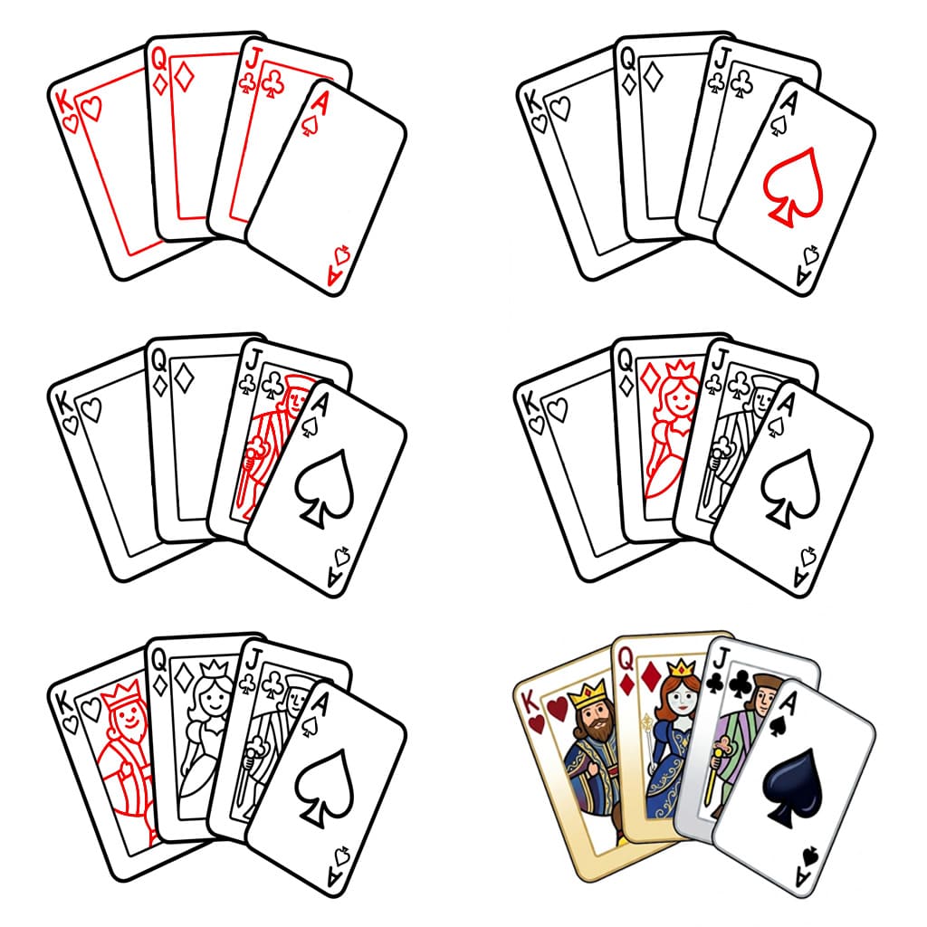 Spielkarten zeichnen ideen