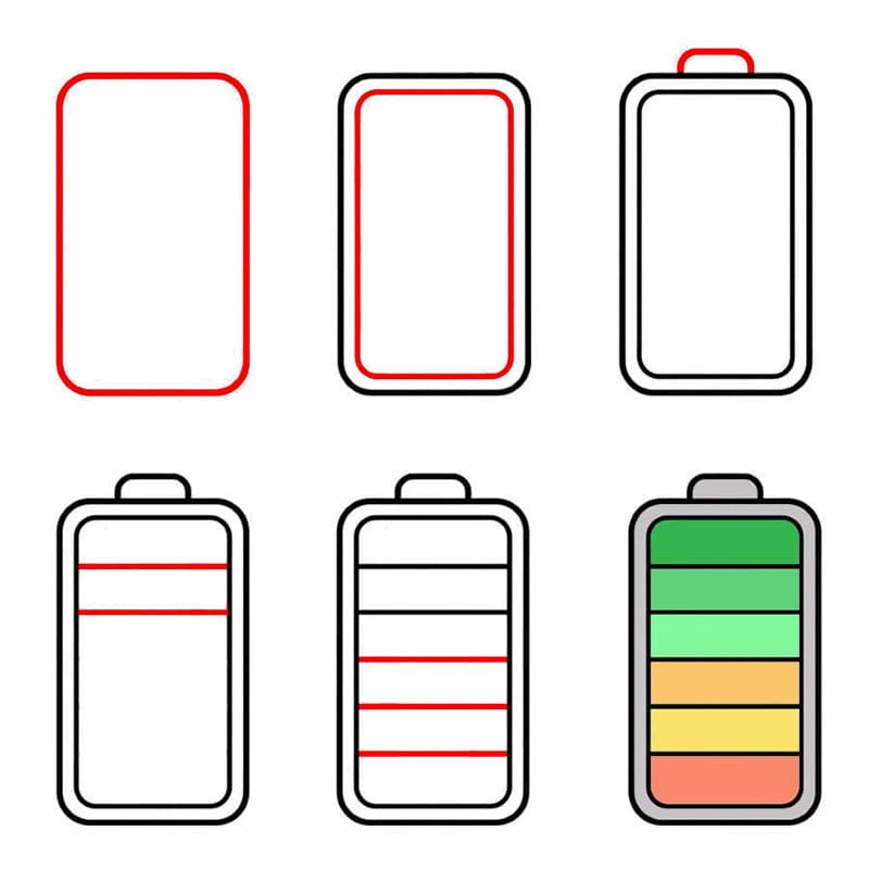 Volle Batterie zeichnen ideen