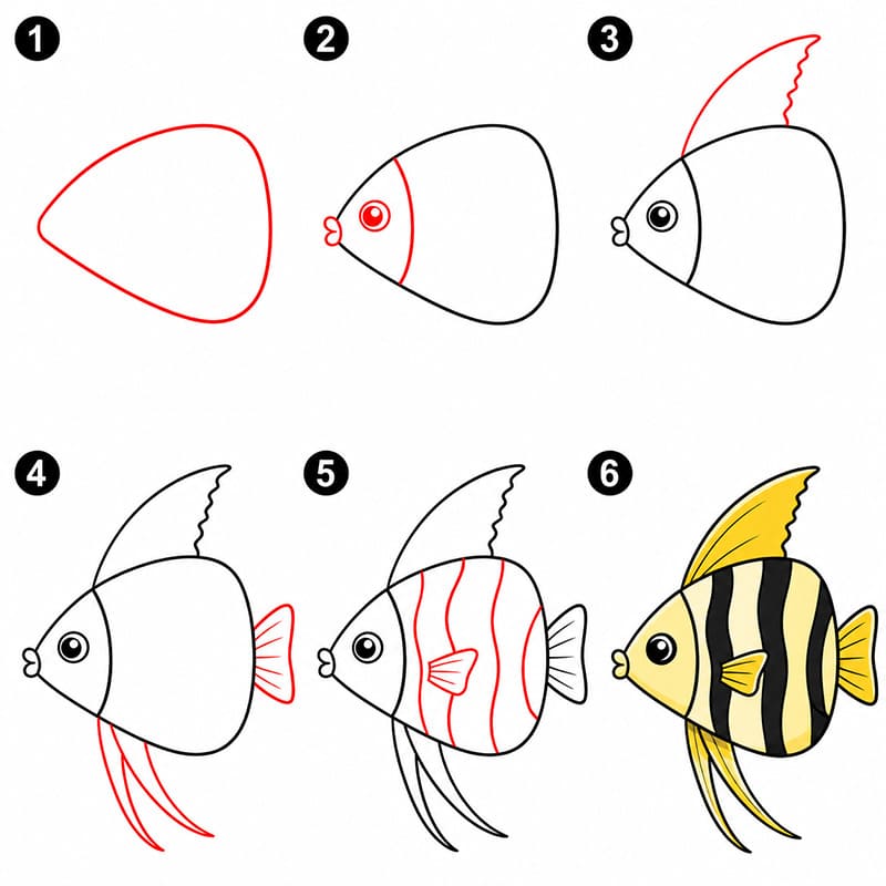 Kaiserfische Niedliche zeichnen ideen