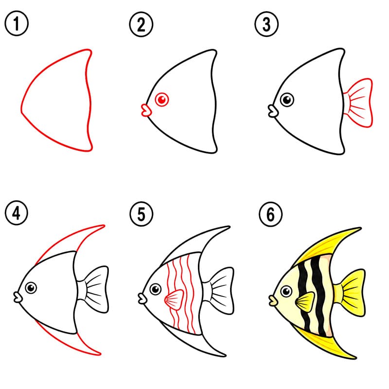 Kaiserfische zum Ausdrucken zeichnen ideen