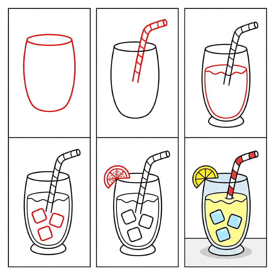 Kalte Limonade zeichnen ideen