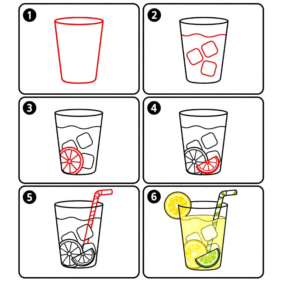 Limetten Limonade zeichnen ideen