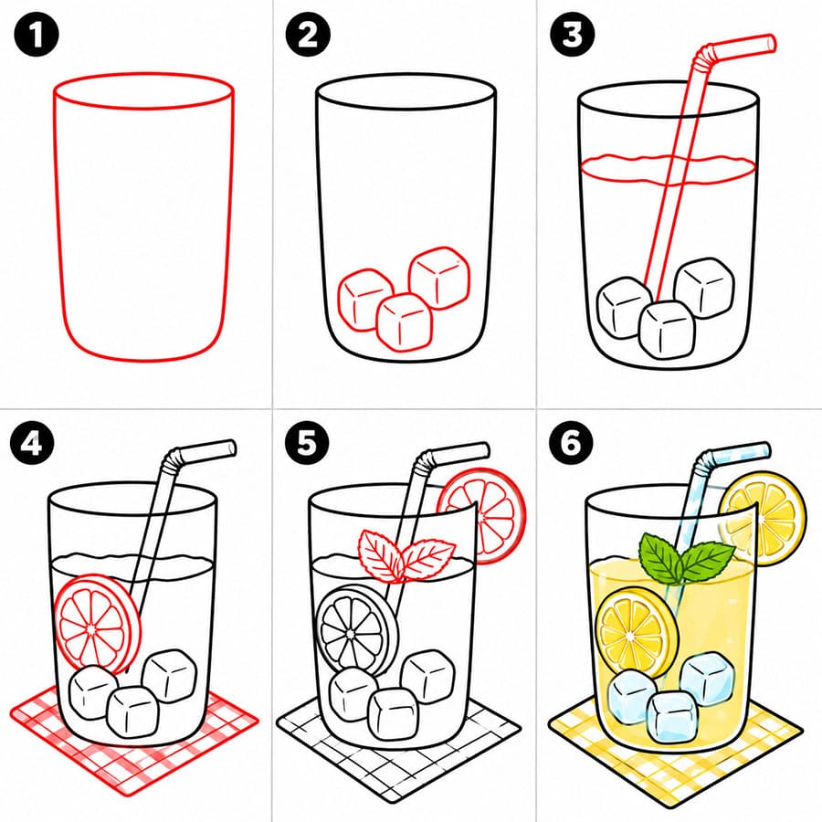 Limonade beim Picknick zeichnen ideen