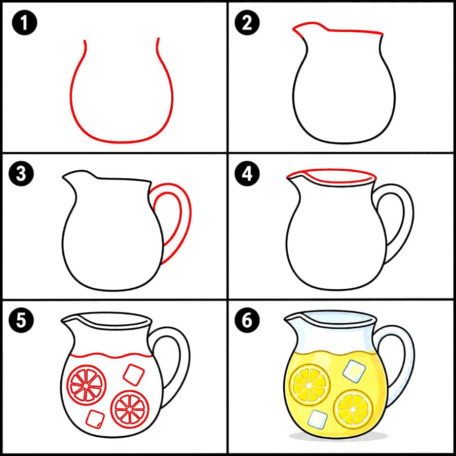 Limonadenkrug zeichnen ideen