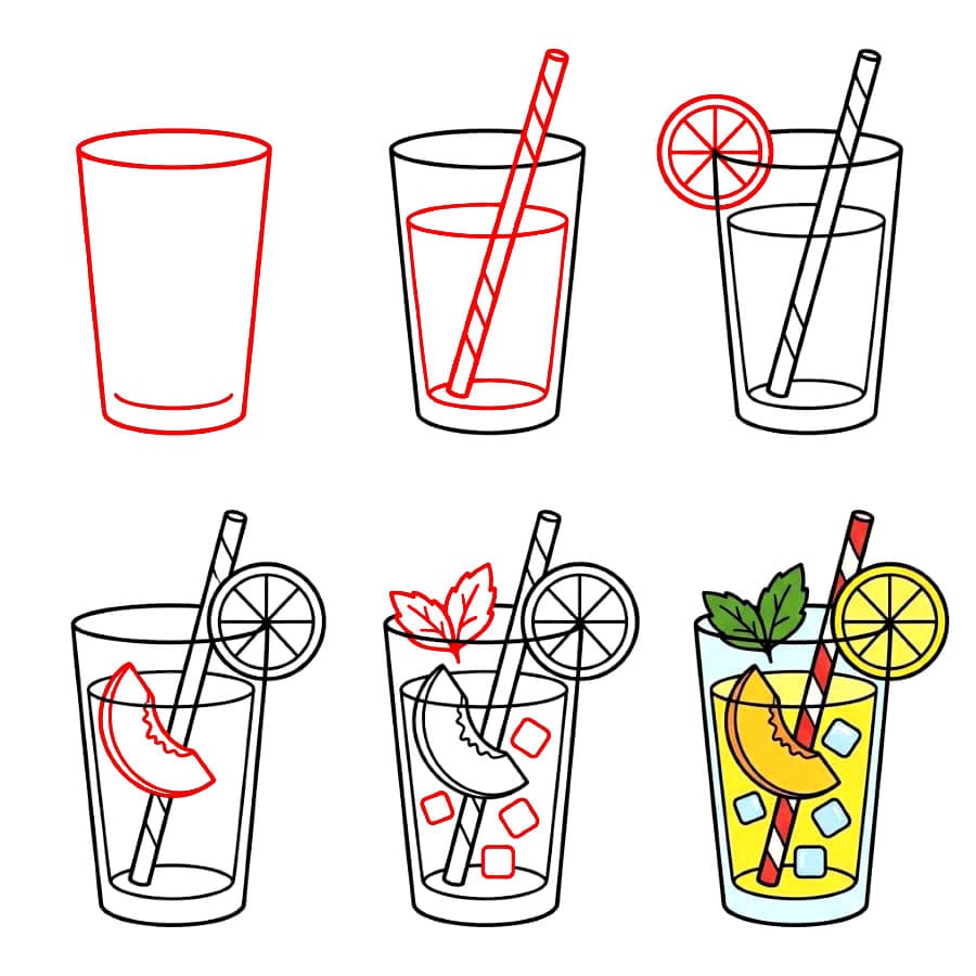Pfirsich Limonade zeichnen ideen