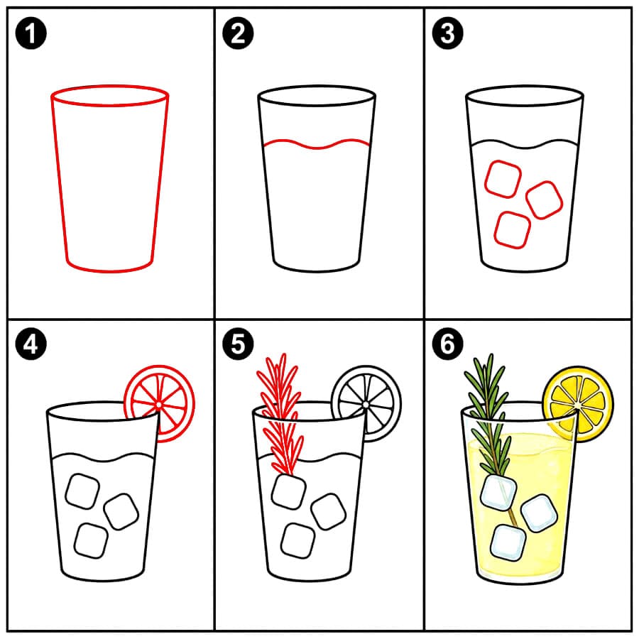 Rosmarin Limonade zeichnen ideen
