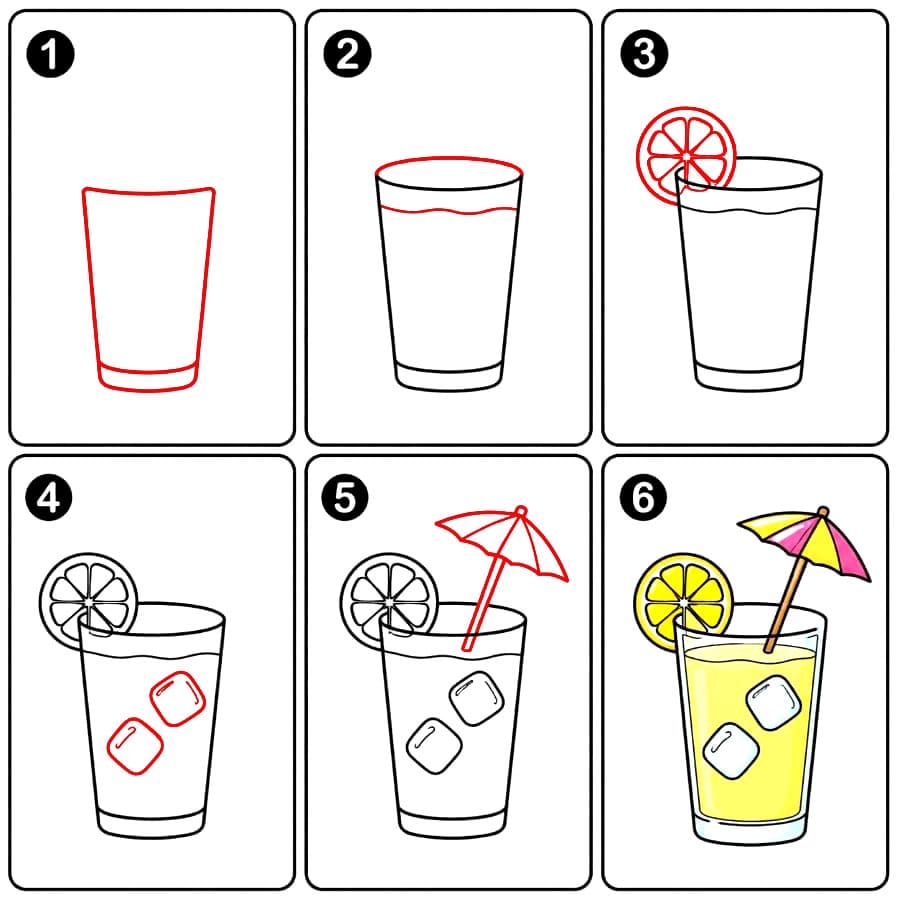Sommer Limonade zeichnen ideen