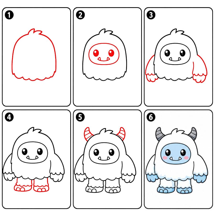 Chibi Yeti zeichnen ideen
