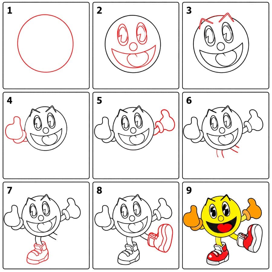 Einfacher Pac-Man zeichnen ideen