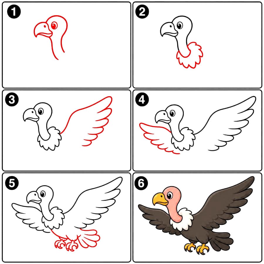 Fliegender Geier zeichnen ideen