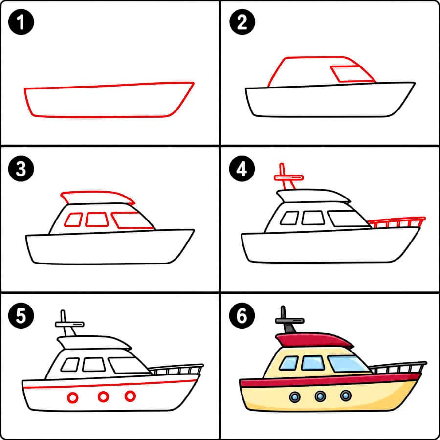 Yacht zeichnen ideen