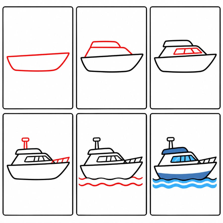 Kostenloses Yacht Bild zeichnen ideen