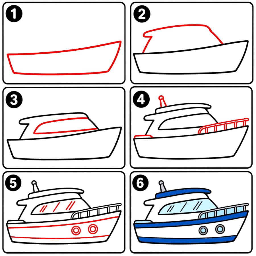 Moderne Yacht zeichnen ideen