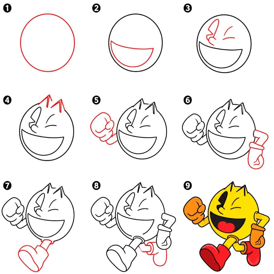 Pac-Man kostenlos zeichnen ideen