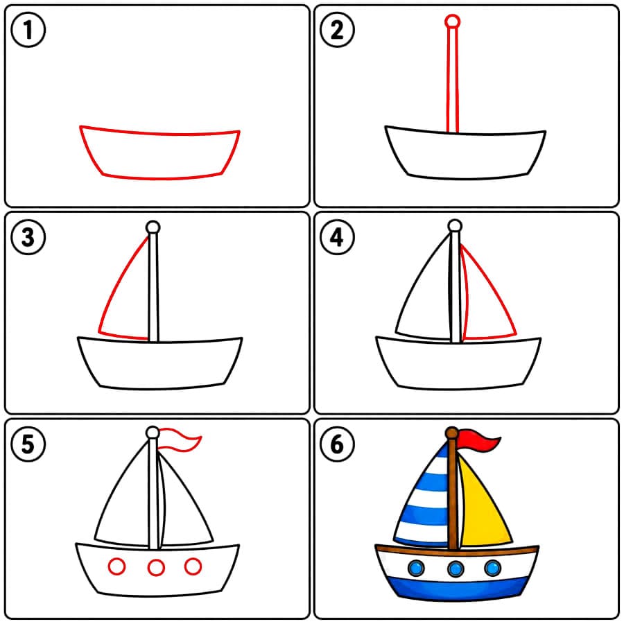 Segelyacht zeichnen ideen