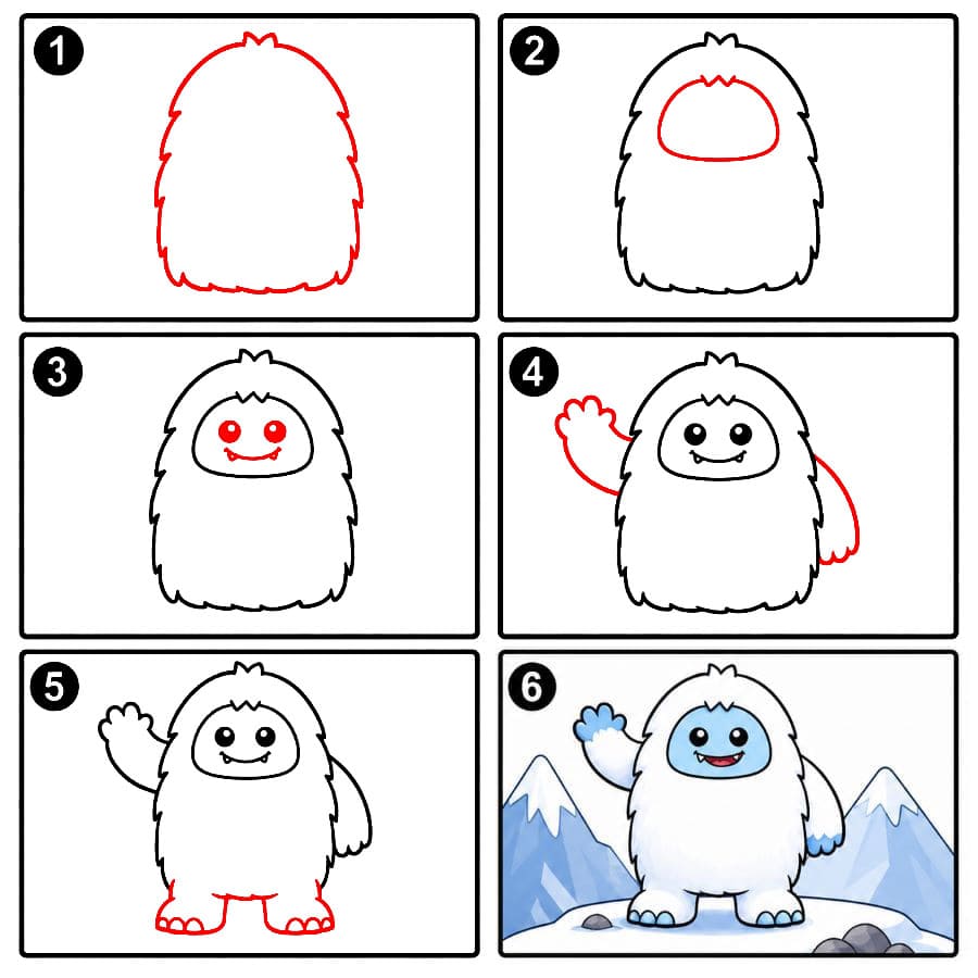 Yeti zeichnen ideen