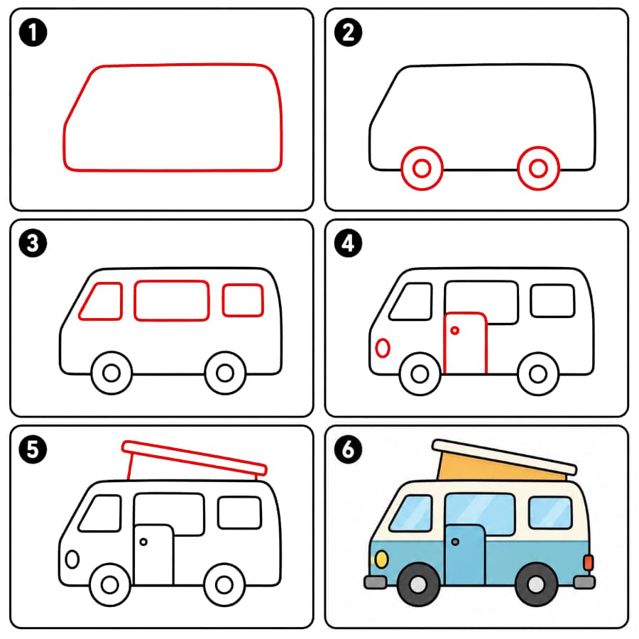 Campervan zeichnen ideen