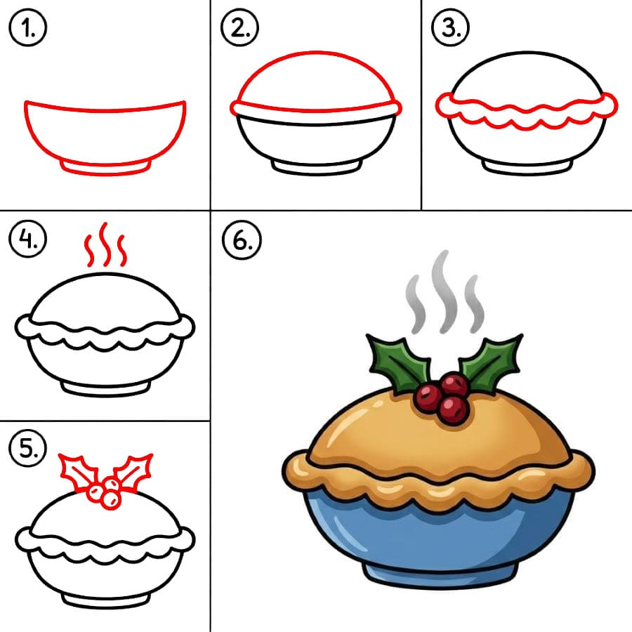 Zeichnen Lernen Cranberry Kuchen