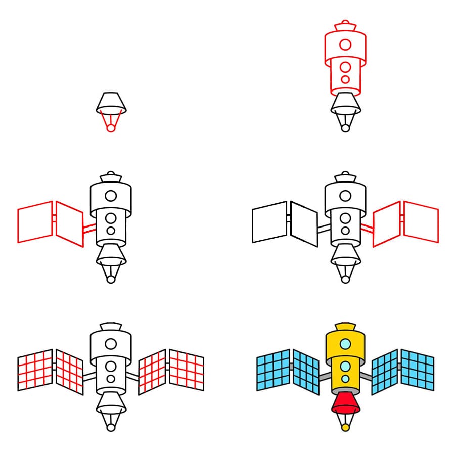 Großer Satellit zeichnen ideen