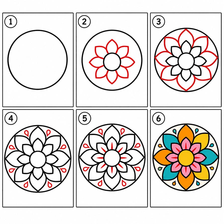 Kostenloses Mandala zeichnen ideen