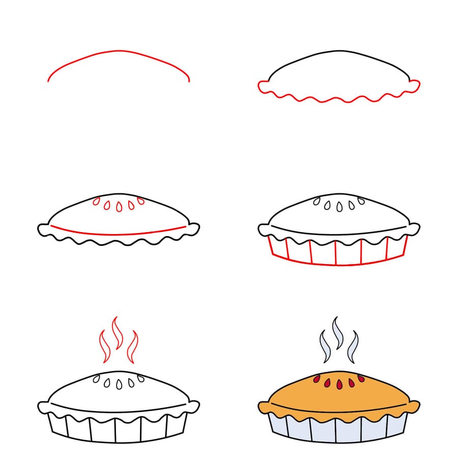 Zeichnen Lernen Köstlicher Kuchen