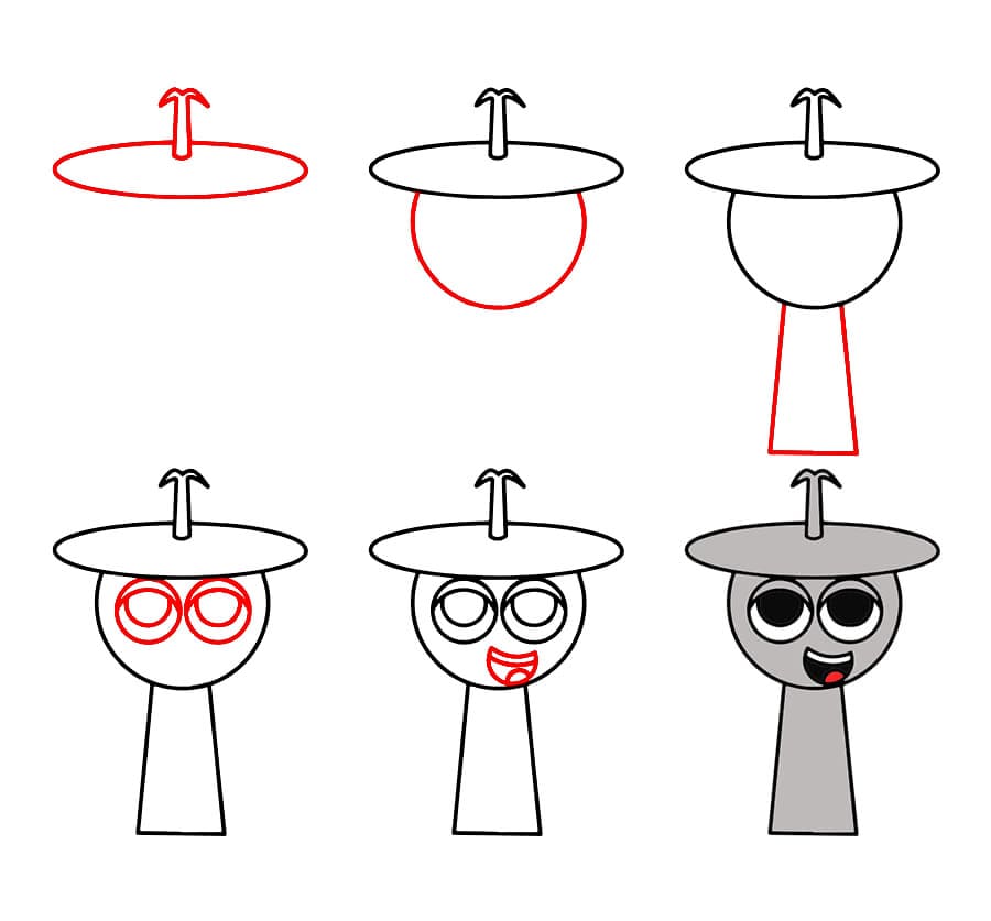 Lachender Clukr Sprunki Incredibox zeichnen ideen