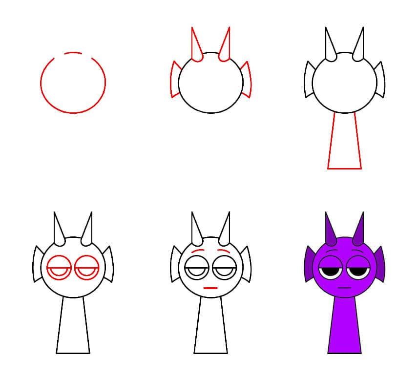 Langweiliger Durple Sprunki Incredibox zeichnen ideen