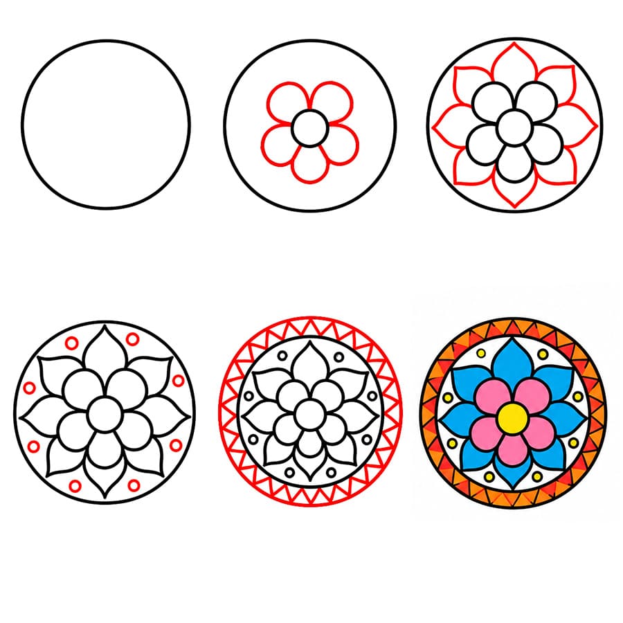 Lern Mandala zeichnen ideen
