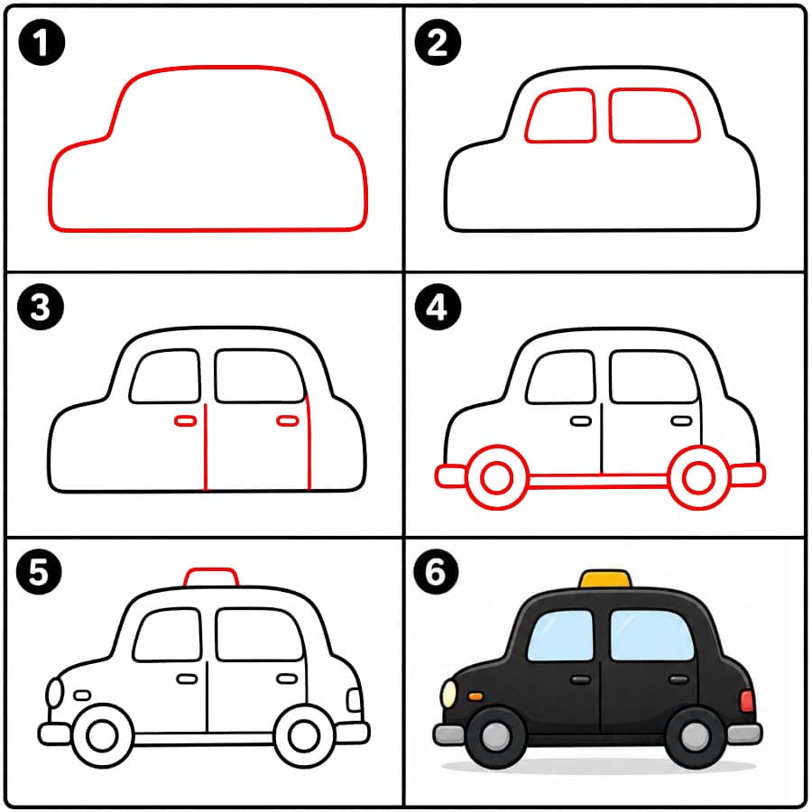 Londoner Taxi zeichnen ideen