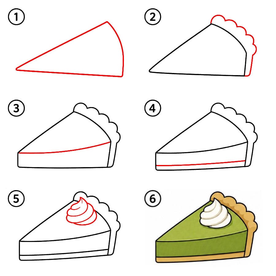 Zeichnen Lernen Matcha Kuchen