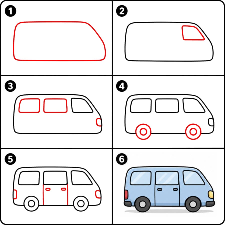Mini-Van zeichnen ideen