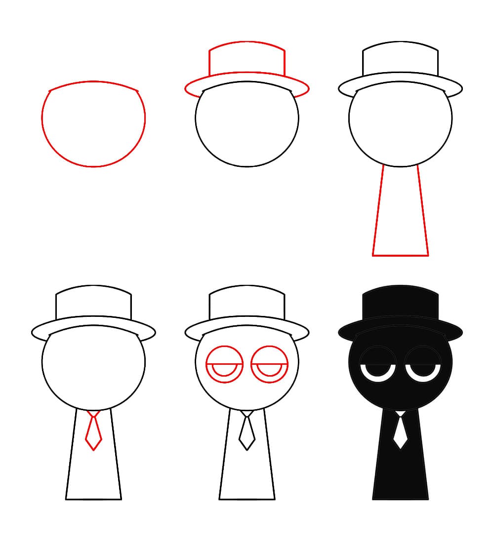 Schwarzer Sprunki Sprunki Incredibox zeichnen ideen