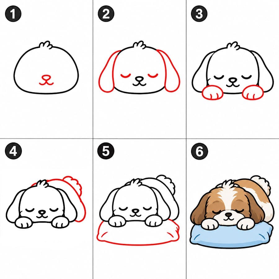Shih tzu ja tyyny zeichnen ideen