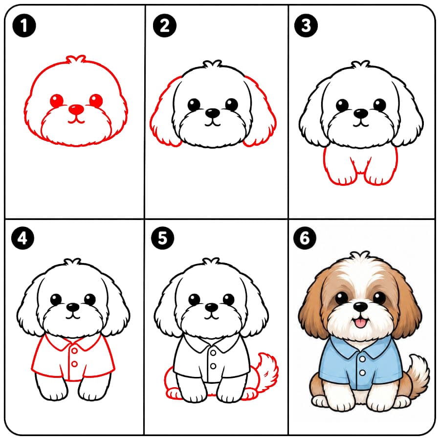 Shih tzu paidassa zeichnen ideen