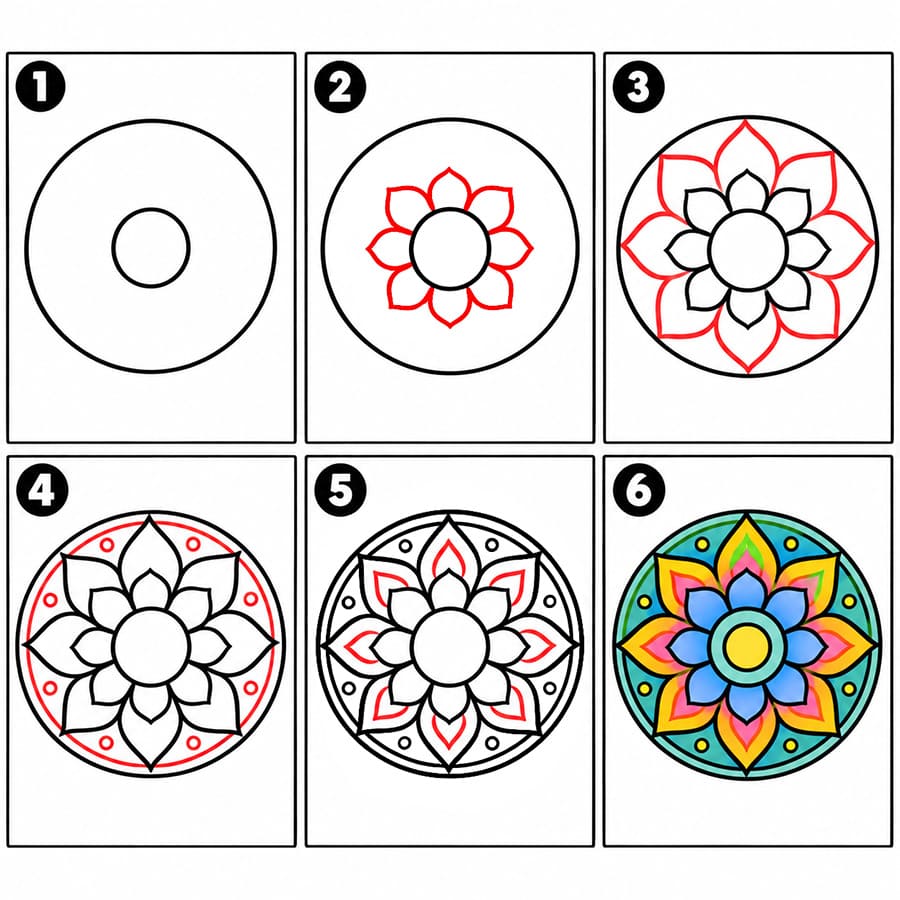 Standard Mandala zeichnen ideen