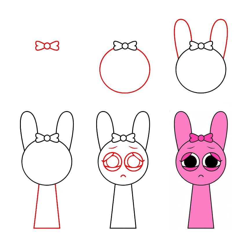 Trauriger Pinki Sprunki Incredibox zeichnen ideen