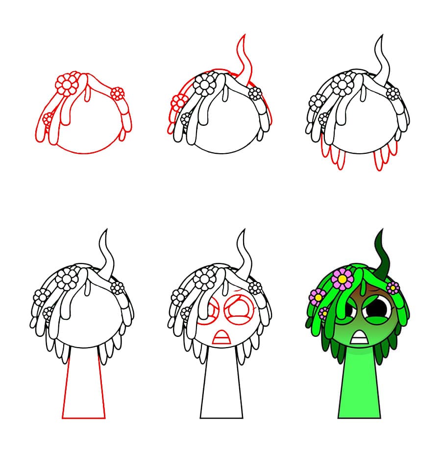 Wütende Vineria Sprunki Incredibox zeichnen ideen